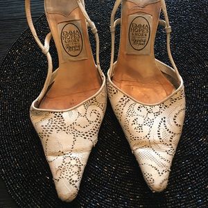 Emma Hope white lace pumps